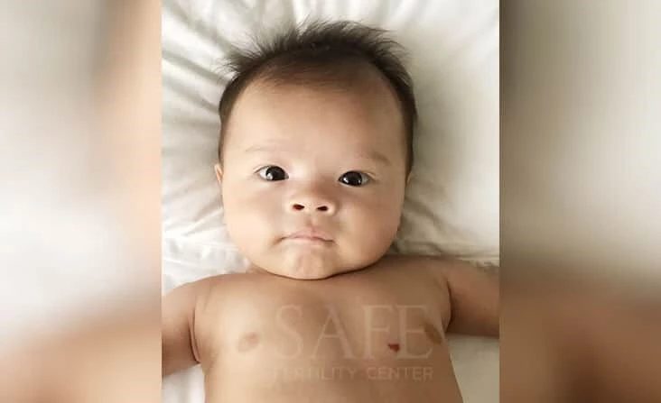 Healthy baby boy after ICSI and FET
