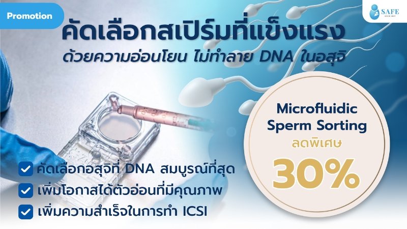 คัดเลือกสเปิร์มด้วยความอ่อนโยน Microfluidic Sperm Sorting ลด 50%